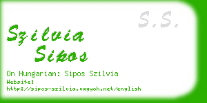 szilvia sipos business card